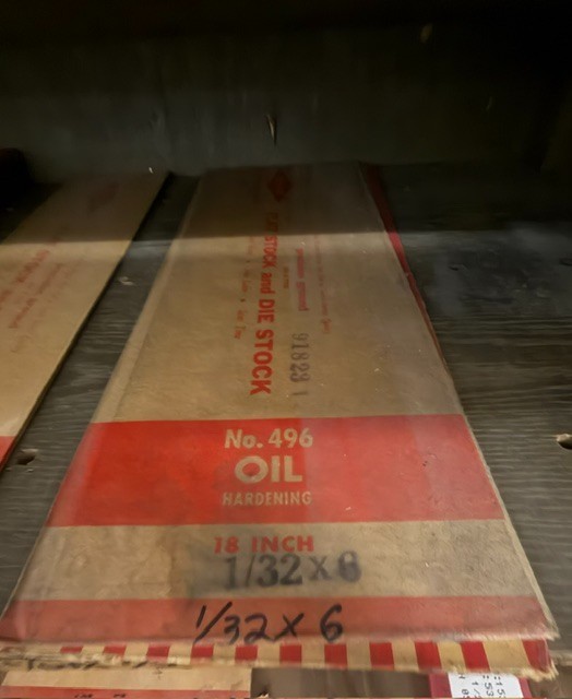 Starrett 1/32 x 6 x 18″ No. 496 Oil Hardening Ground Flat Stock – Rust – Old