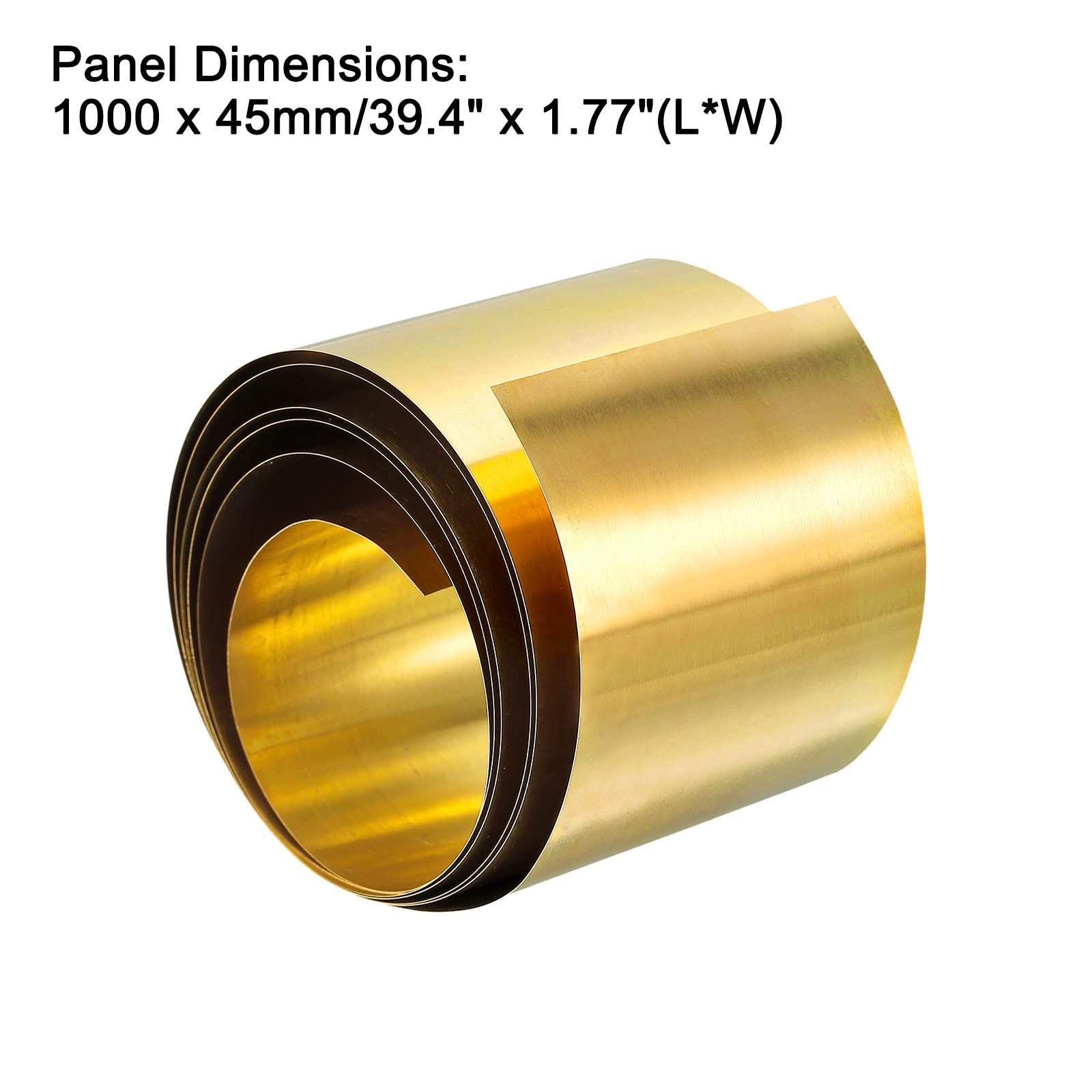 Brass Sheet Roll, Metal Foil Plate 1000mm x 45mm x 0.1mm