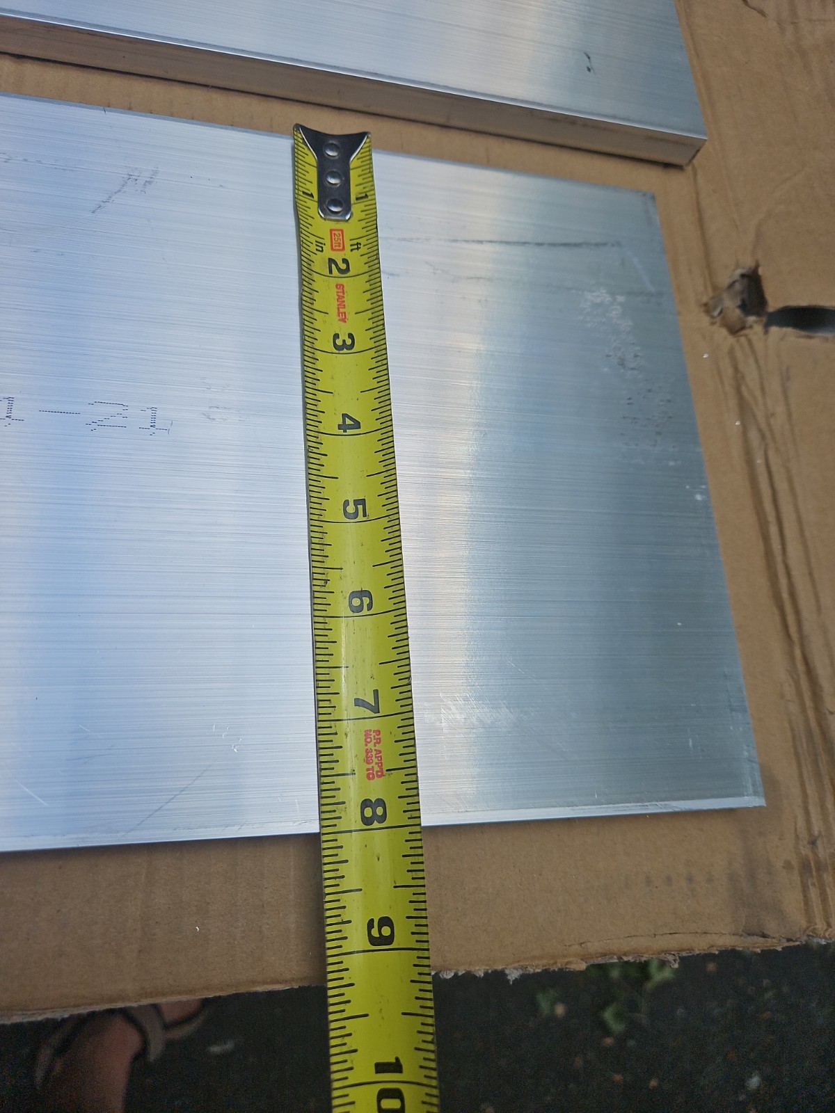1/2” 6061 Aluminum Bar 18″ Long 8″ Wide Made In USA