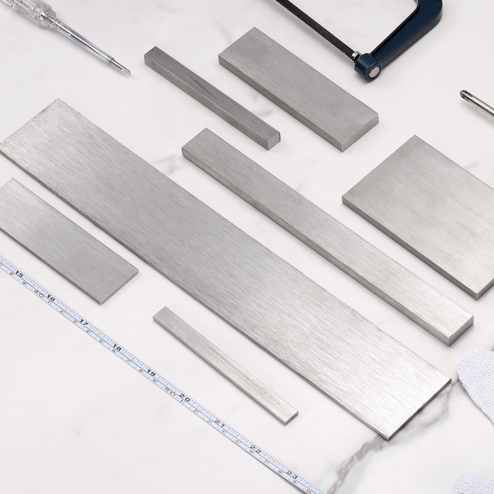 304 Stainless Steel Flat Bar 5/32″ x 2-3/8″ x 8″ Trim Strips Sheet