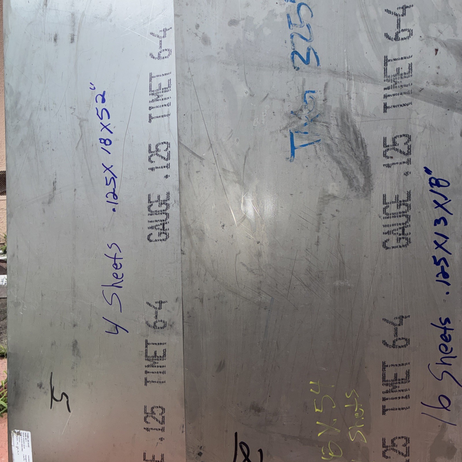 .125 X 13 X 18” On 6AL/4V Titanium Sheets