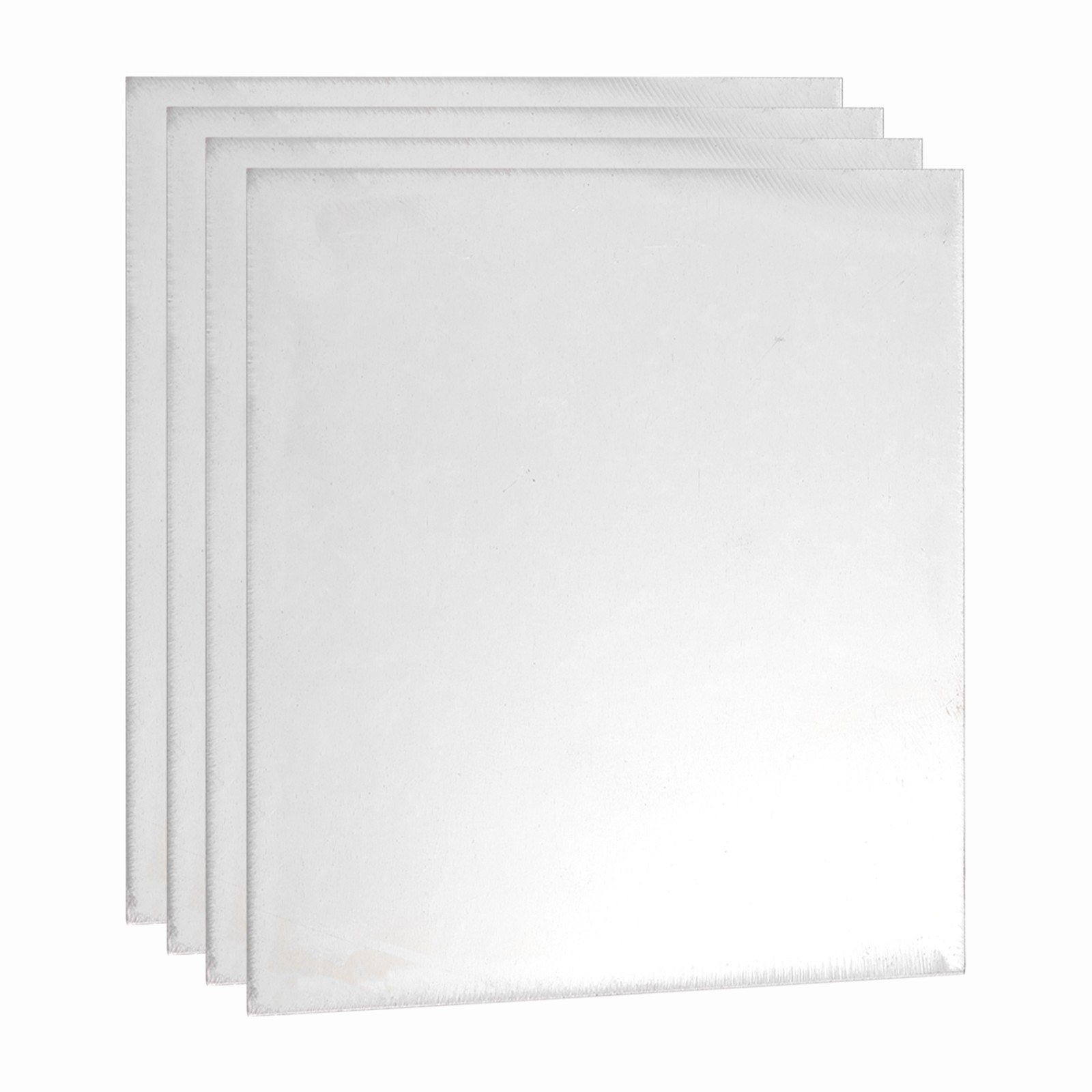 4Pcs 3/64″ Hot Rolled Steel Sheets 4″ x 4″ Steel Plate Base Silver