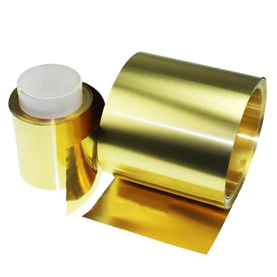 0.1mm ±10% x 200mm x 1000mm H62 Brass Metal Thin Sheet Foil Plate Roll