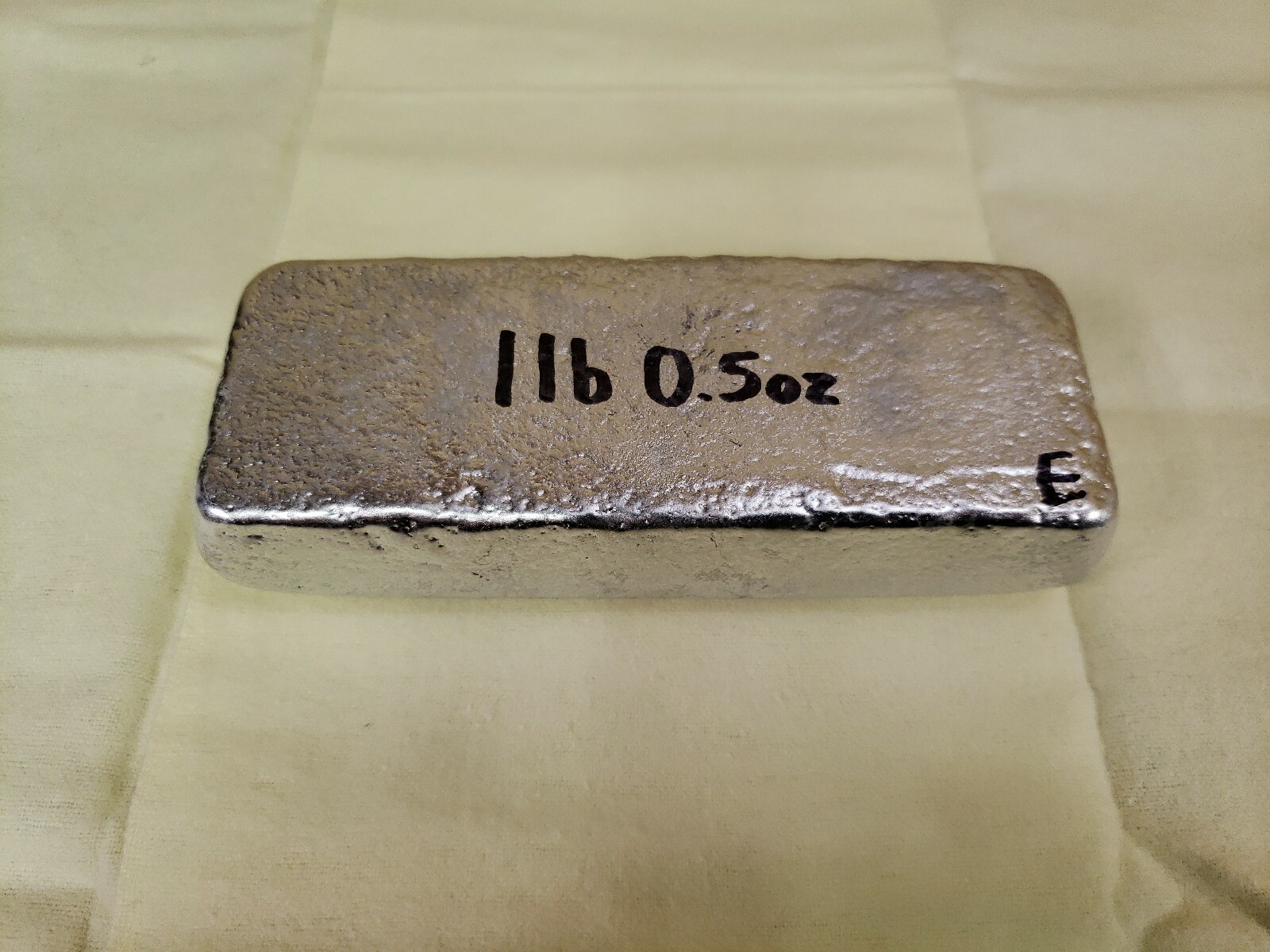 1 lb 3000 Series Hand Poured Pure Aluminum (Al) Ingot