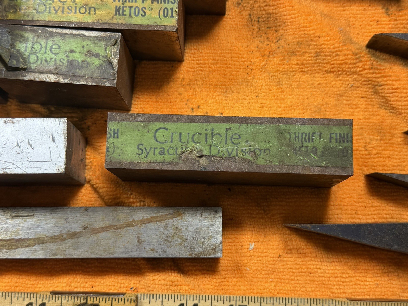 32 lb Tool Steel Scrap Lot – O1 Crucible Ketos A2 4140 4130 Knife Making Drops