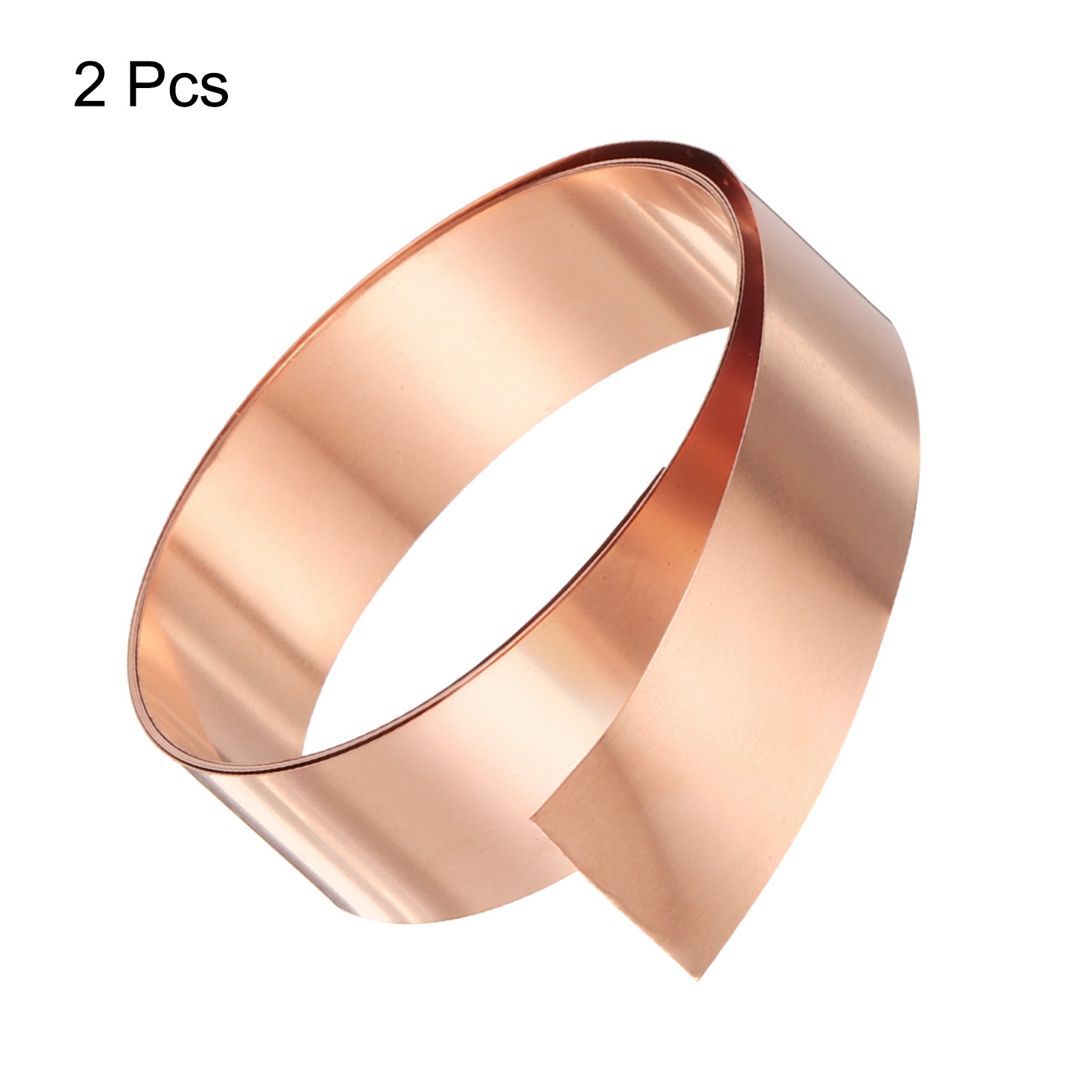 2pcs Copper Sheet Roll 0.1mm Thick Copper Flashing Strip (0.8″ Width x 3.28ft)