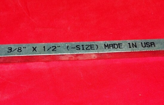 UNBRANDED BARRED KEY STOCK WIDTH: 1/2″ HEIGHT: 3/8″ LENGTH: 12″ STEEL
