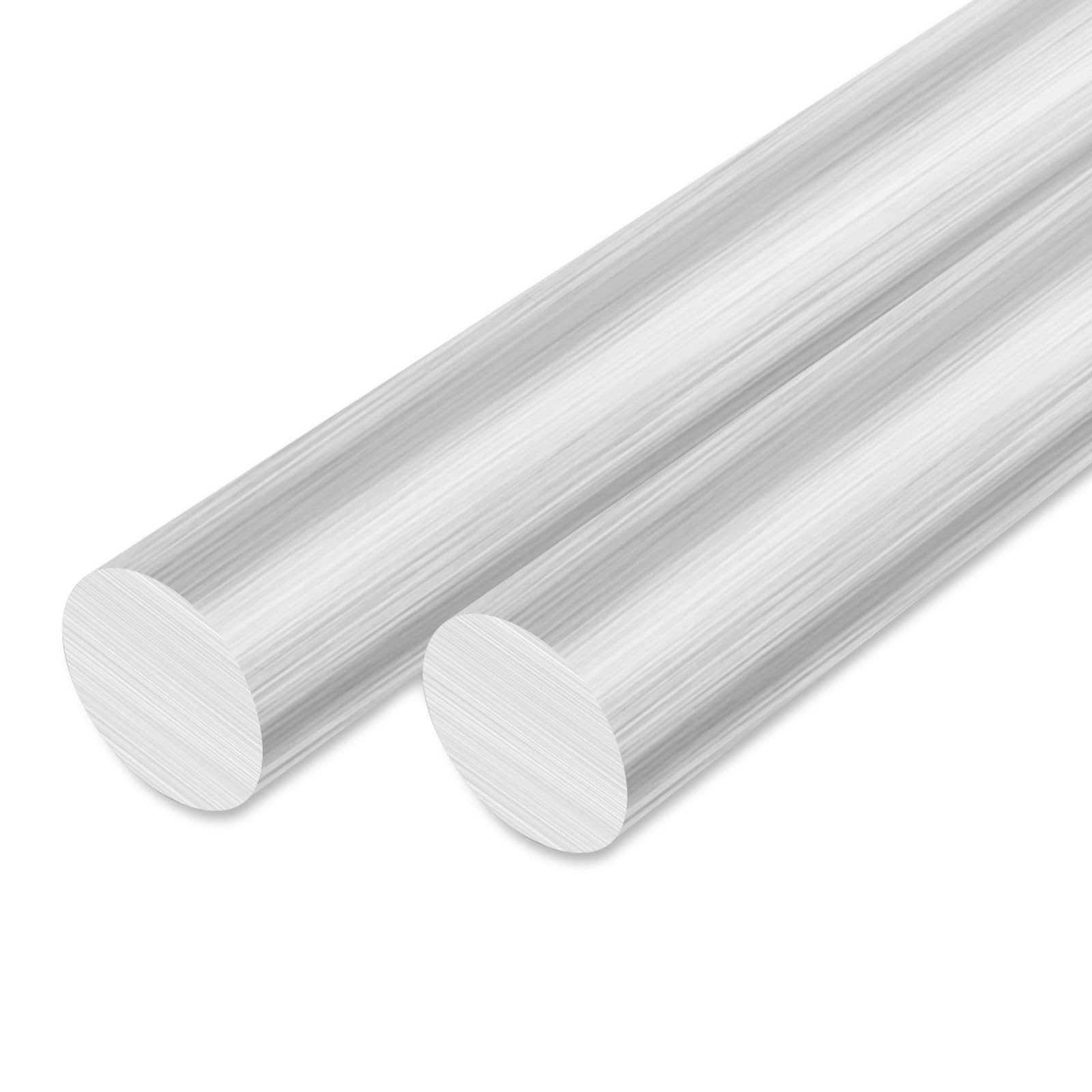 2PCS Aluminum Rod 1-1/4 inch Aluminum Round Bar Stock 6061 Solid Extruded Lat…