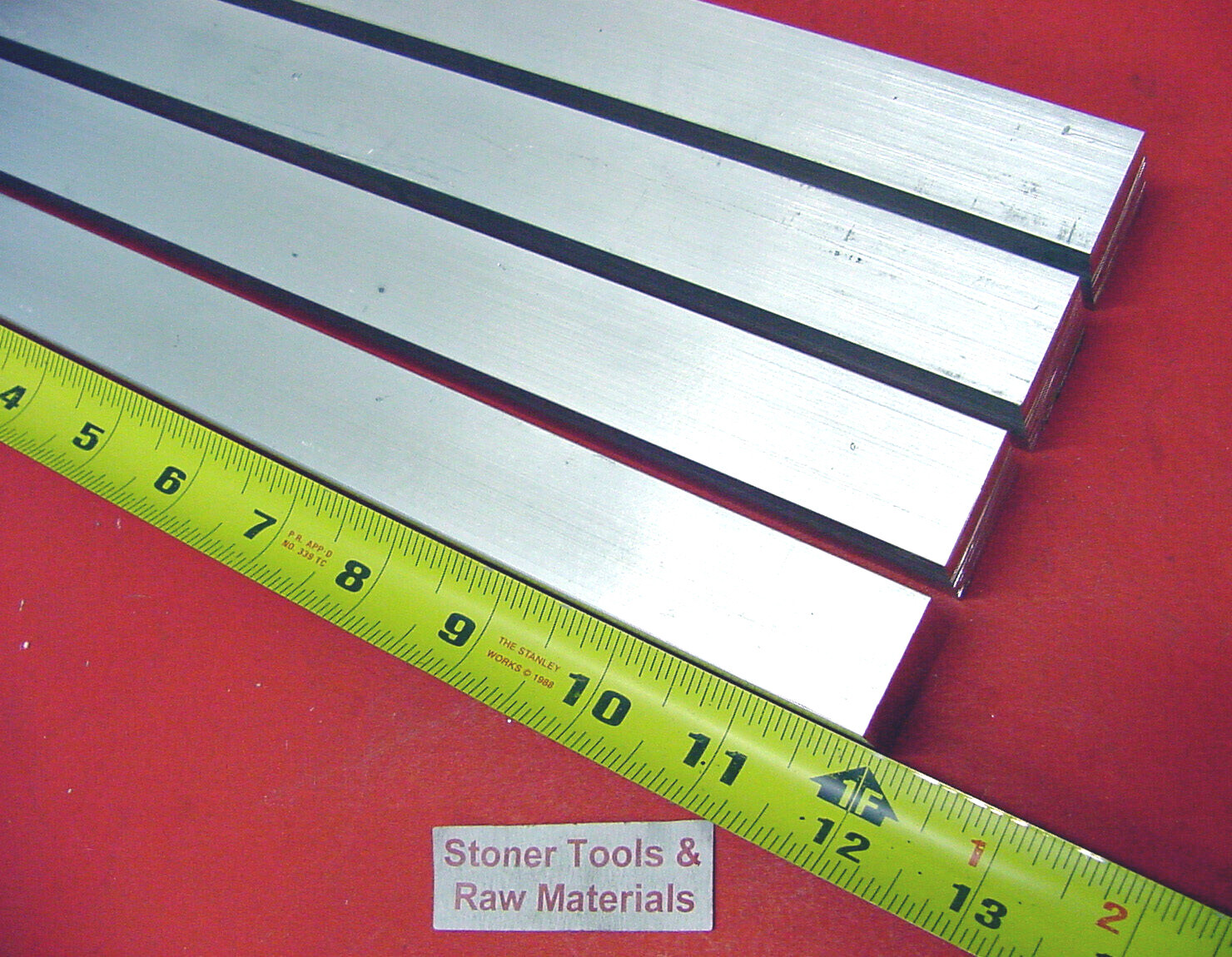 4 Pieces 3/4″ X 1″ ALUMINUM 6061 FLAT BAR 12″ long Solid Extruded Mill Stock New
