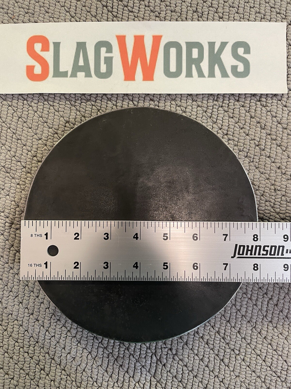 8 inch disc 3/8 inch thick steel plate 3/8”x8” disc A36 Hot Roll Flat .375 Thick