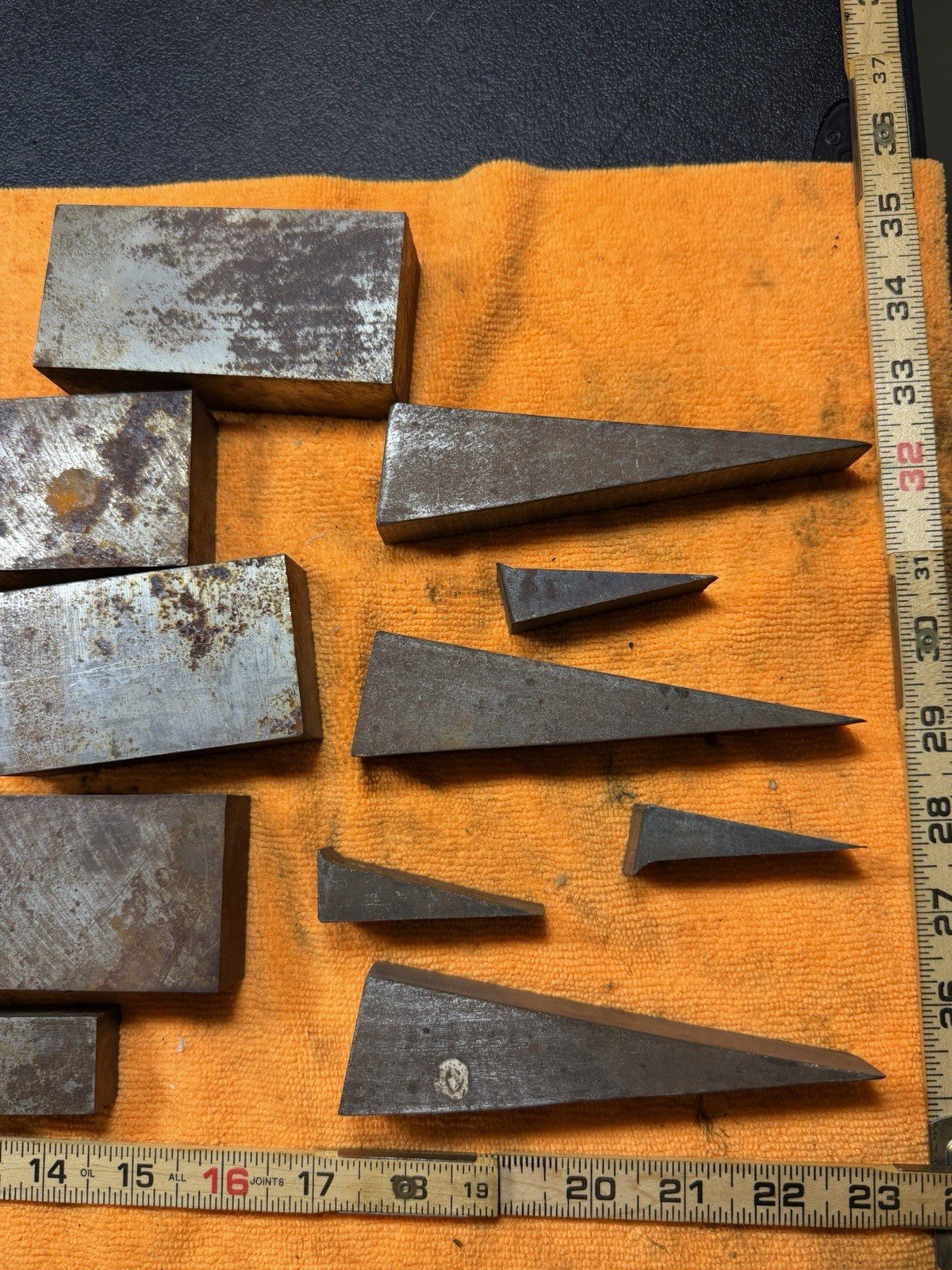 32 lb Tool Steel Scrap Lot – O1 Crucible Ketos A2 4140 4130 Knife Making Drops