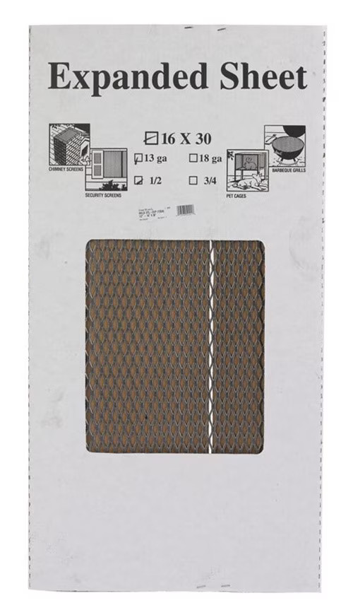 SteelWorks 30 in 16 in Uncoated Steel Weldable Expanded Steel 11794