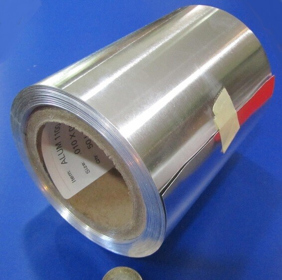 1100 Aluminum Foil (O) .010″ Thick x 6″ Wide x 50 Feet Long Roll