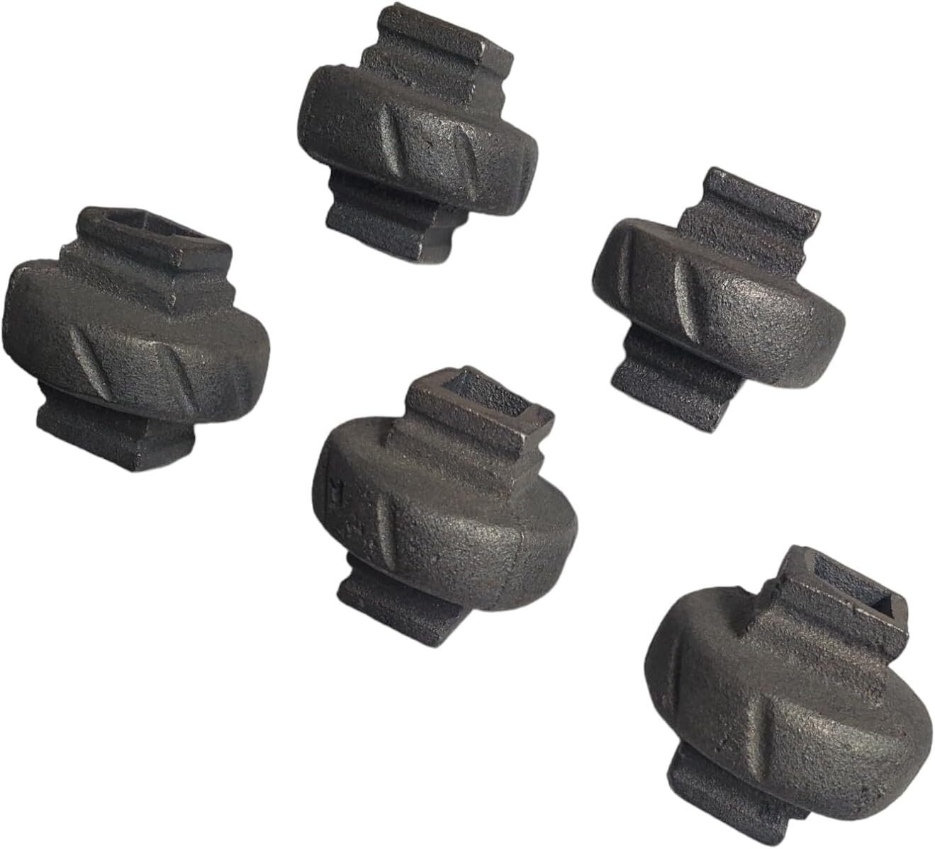 Baluster Cast Iron Collars – Fit’s 1/2″ Square Tubing – 5 in Pack