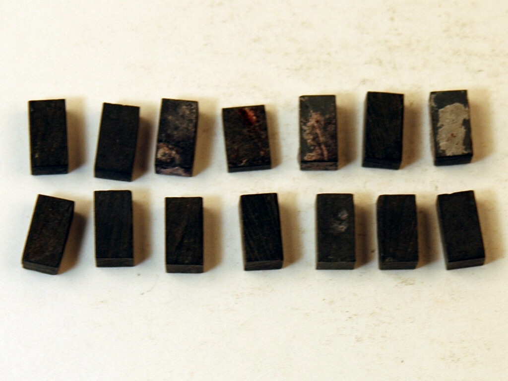 .145 X .180 X .330 (LOT OF 14) CARBIDE BLANKS GRADE UNKNOWN (E-3-4-1-12)