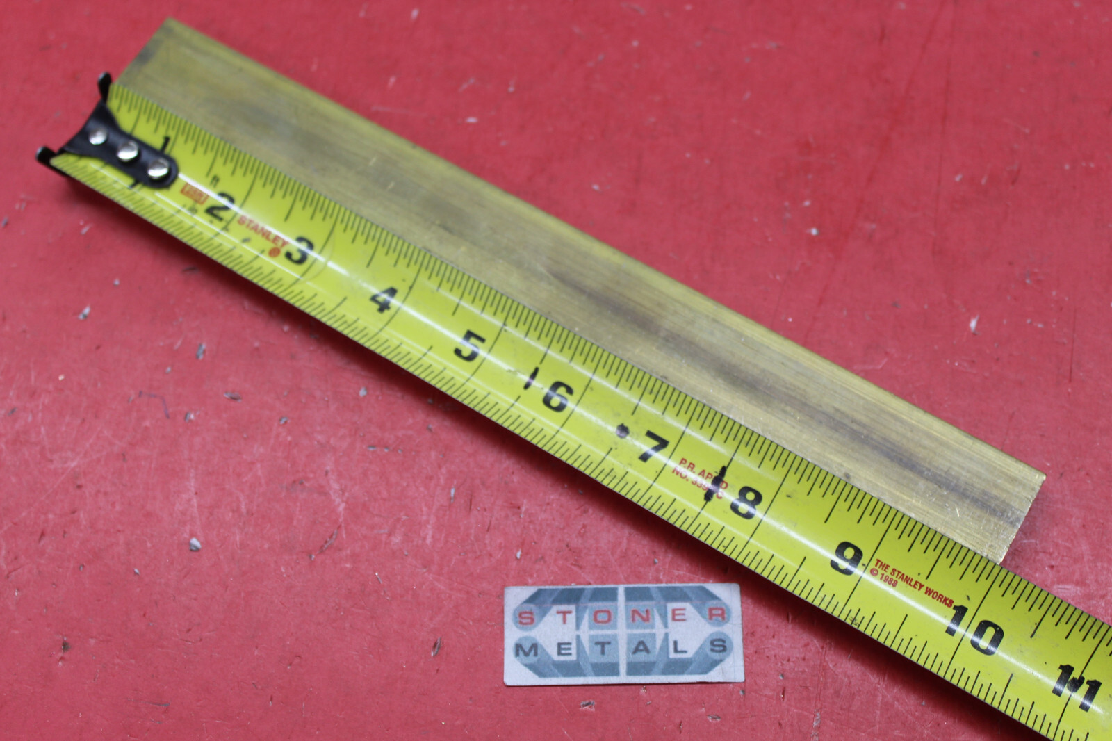 3/8″ x 1″ C360 BRASS FLAT BAR 10″ long Solid Mill Stock H02 Cut New