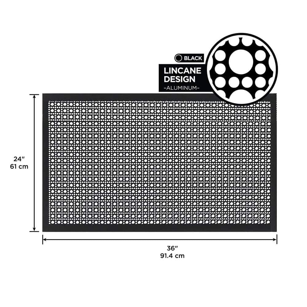 24 in. x 36 in. Lincane Aluminum Sheet in Black