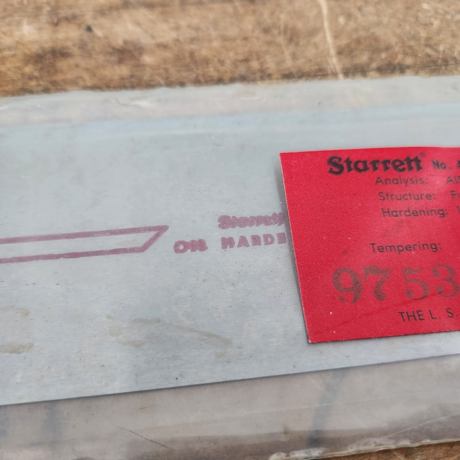 Starrett No. 496 Oil Hardening Precision Ground Flat Stock 18″ Machinist USA
