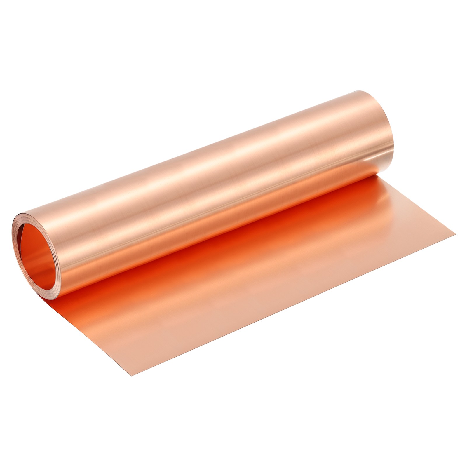 Pure Copper Sheet Roll, 0.2mm 24Ga Thick T2 10Ft x 12in Copper Strip for Craft