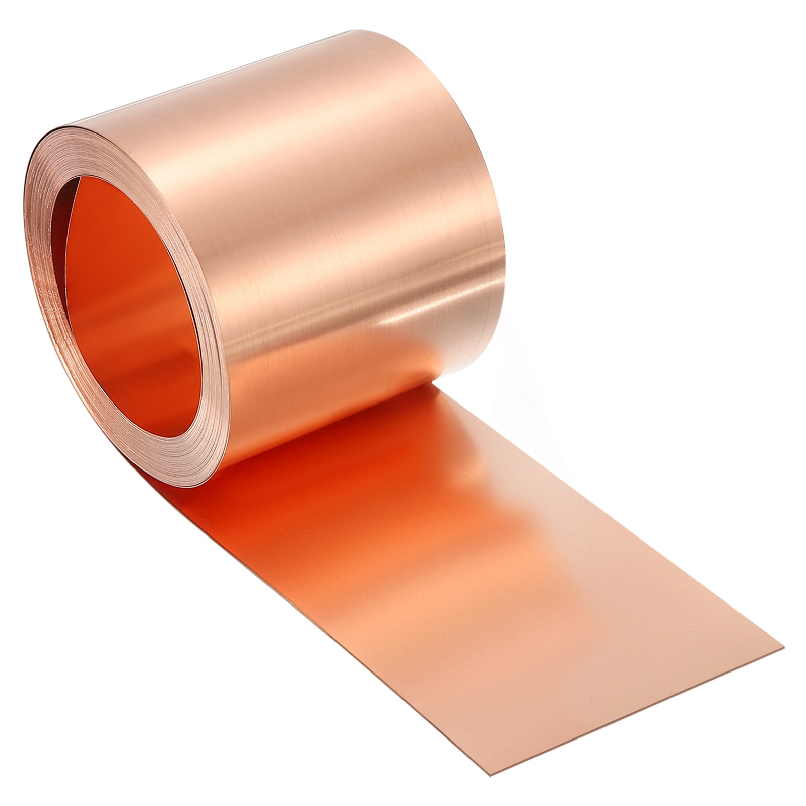 Pure Copper Sheet Roll, 0.5mm 24Ga Thick T2 10Ft x 2in Copper Strip for Craft