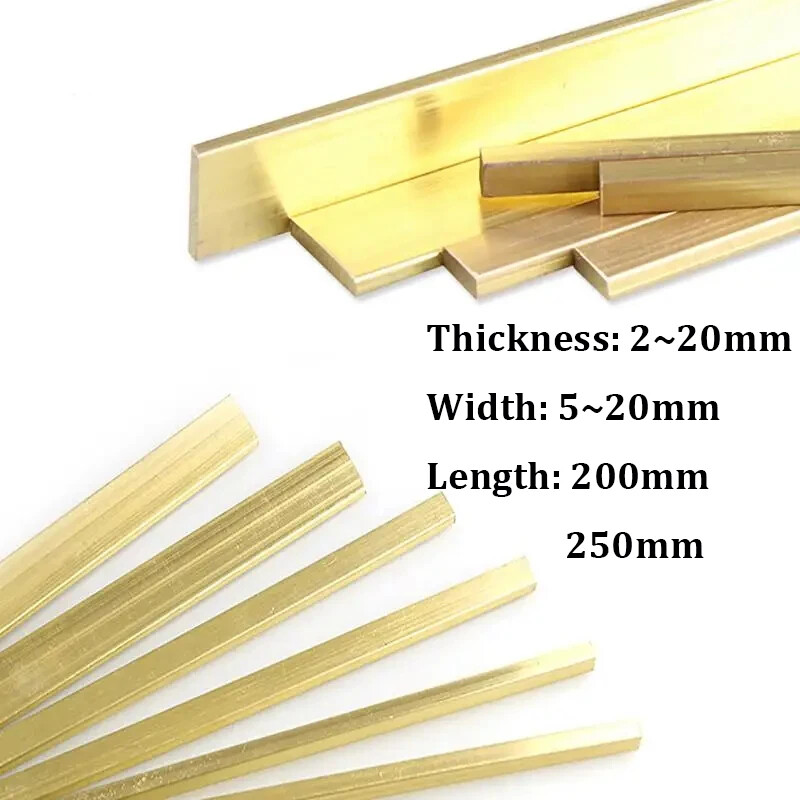 Brass Flat Bar Thicknesses 2mm 4mm 5mm 6mm 8mm 10mm 12mm 15mm 20mm