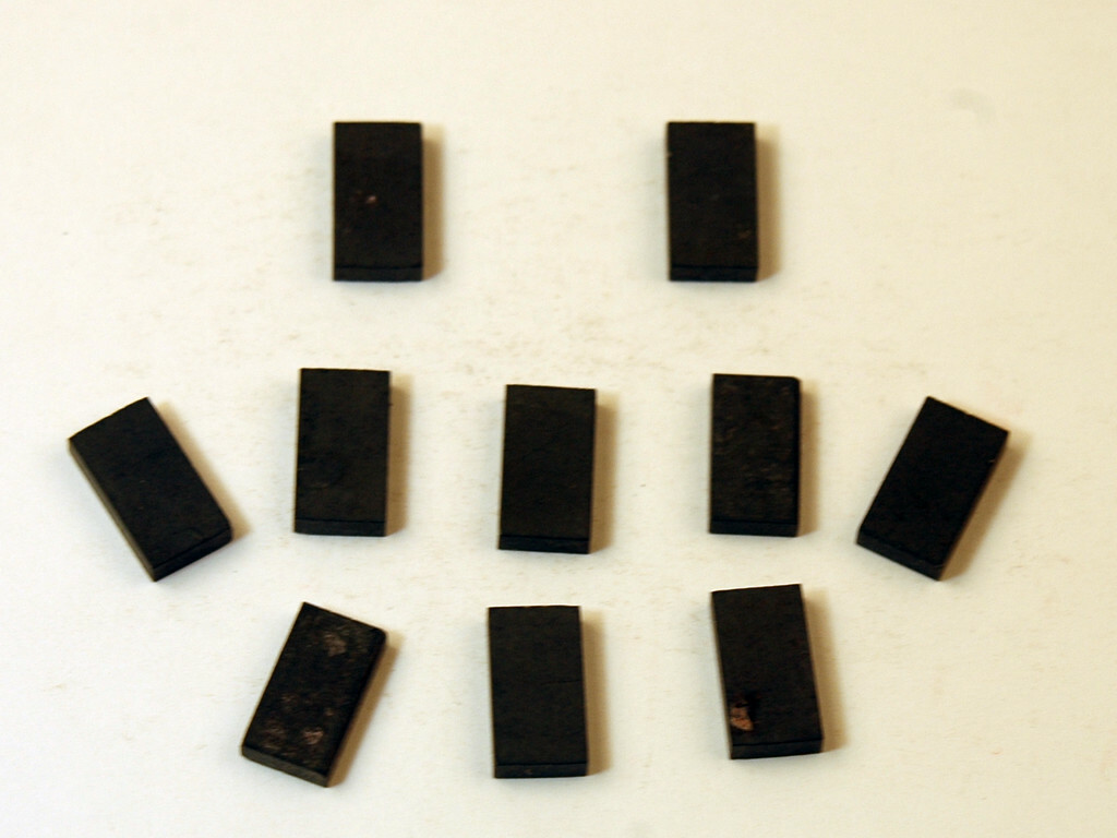 .110 X .305 X .560 (LOT OF 10) CARBIDE BLANKS GRADE UNKNOWN (E-3-4-1-9)