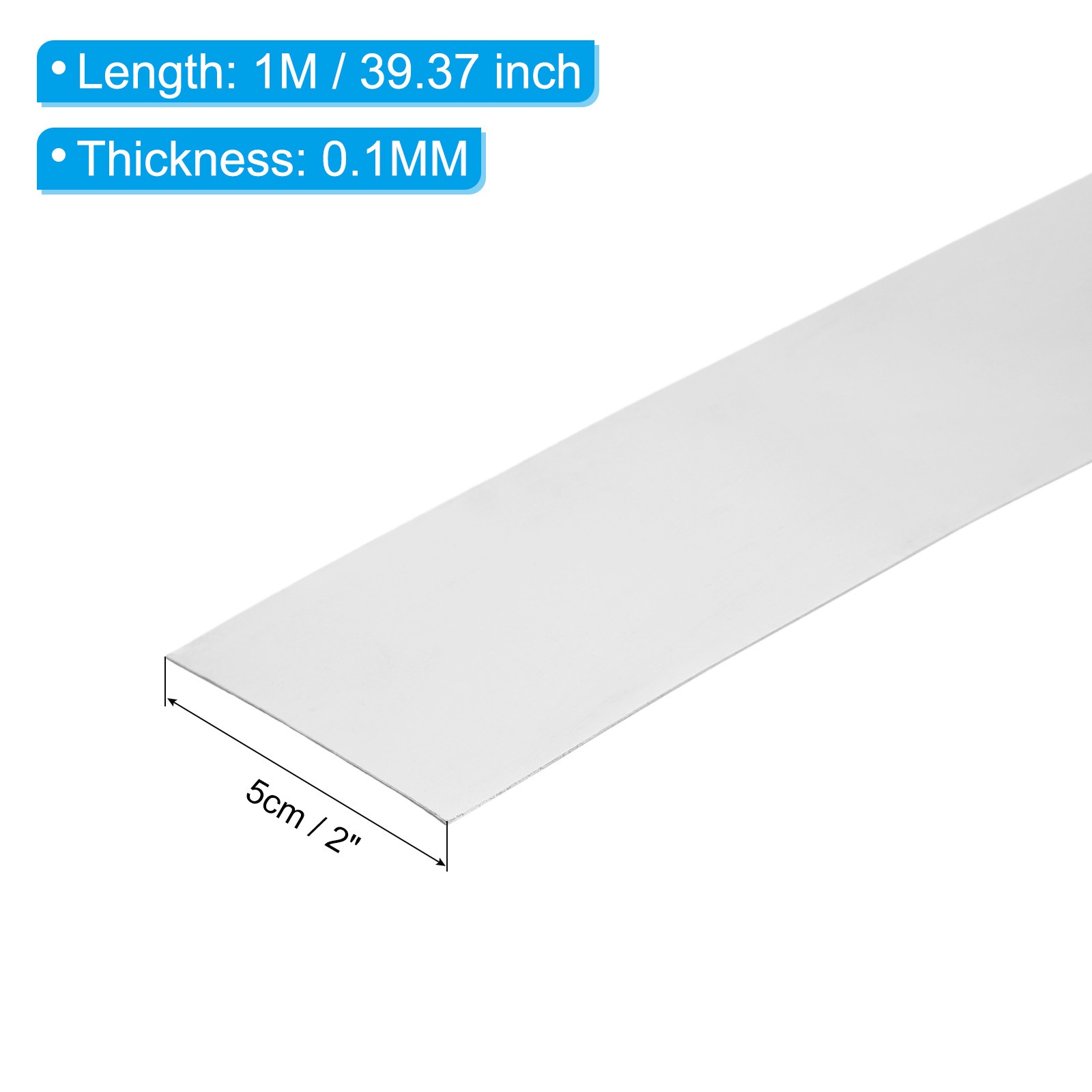 2″ x 39.4″ Aluminum Flashing Metal Roll Roofing Aluminum Sheet 0.1mm