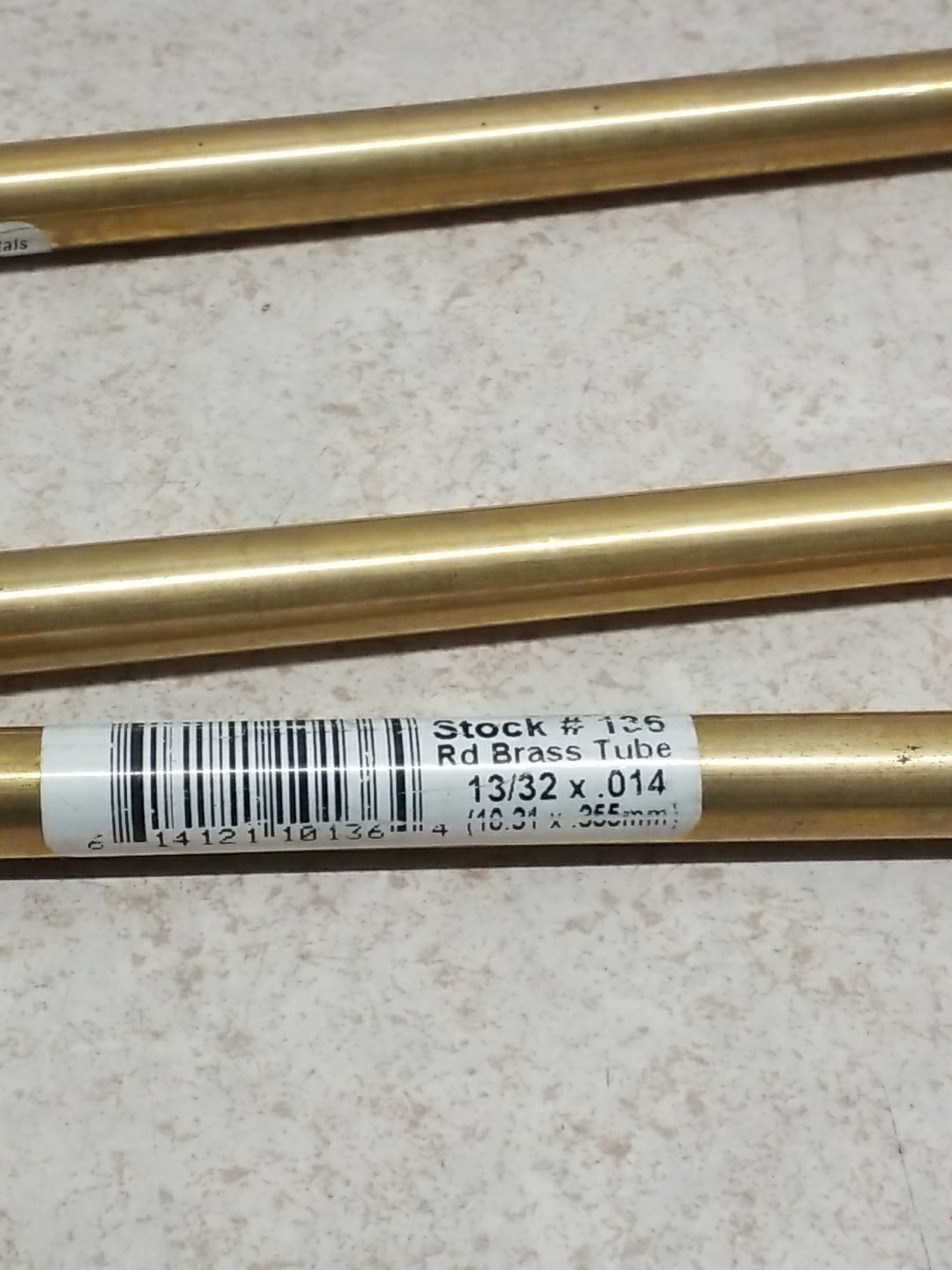 3 K&S .014X13/32X12 Brs R Tube Stock # 136