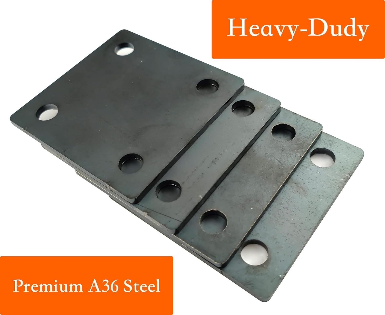 4 Pack 3×3-Inch Weldable Steel Plates – Multi-Purpose & Corrosion Resistant