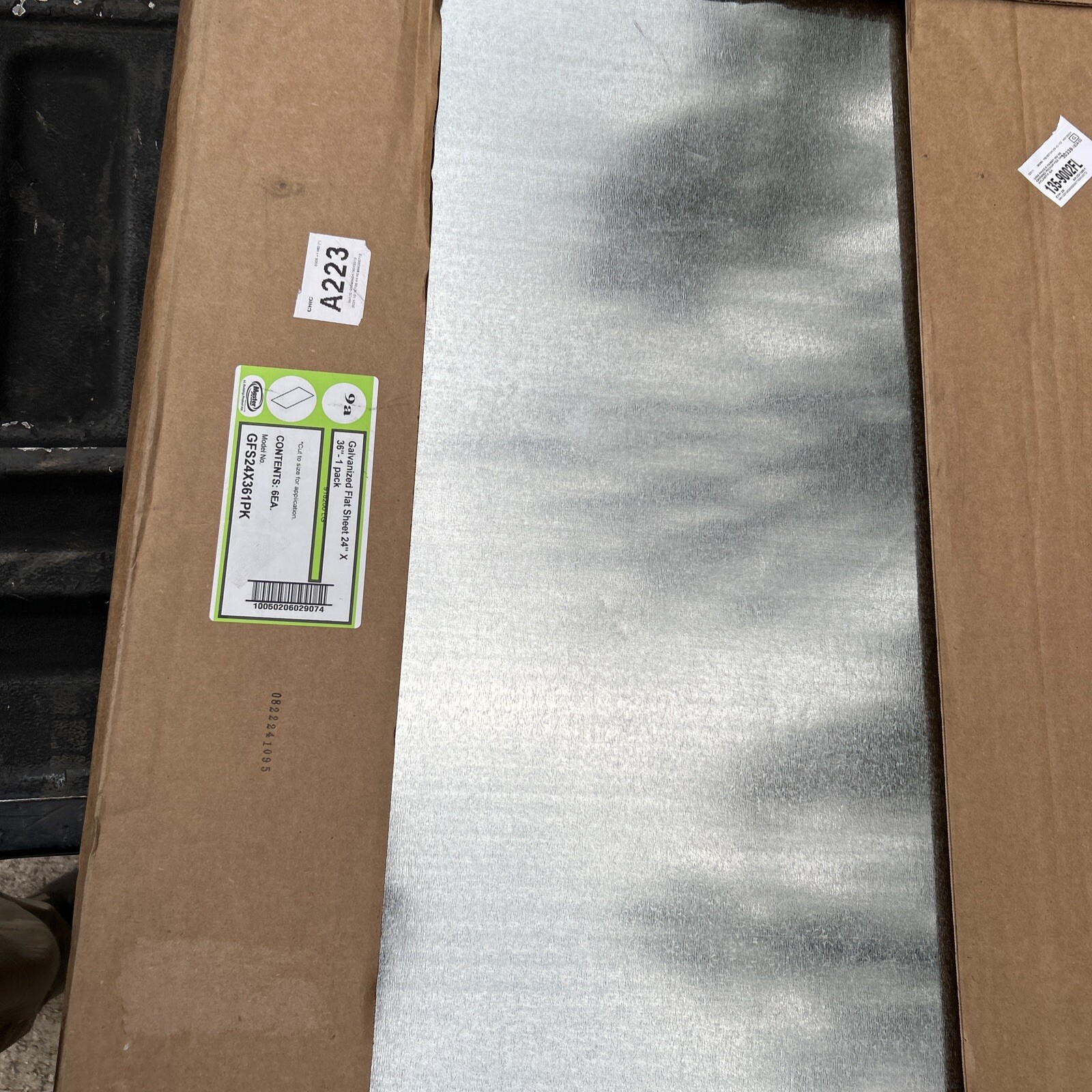 Box Of 5 Master Flow 24 in. x 36 in. 30-Gauge Galvanized Steel Flat Sheet