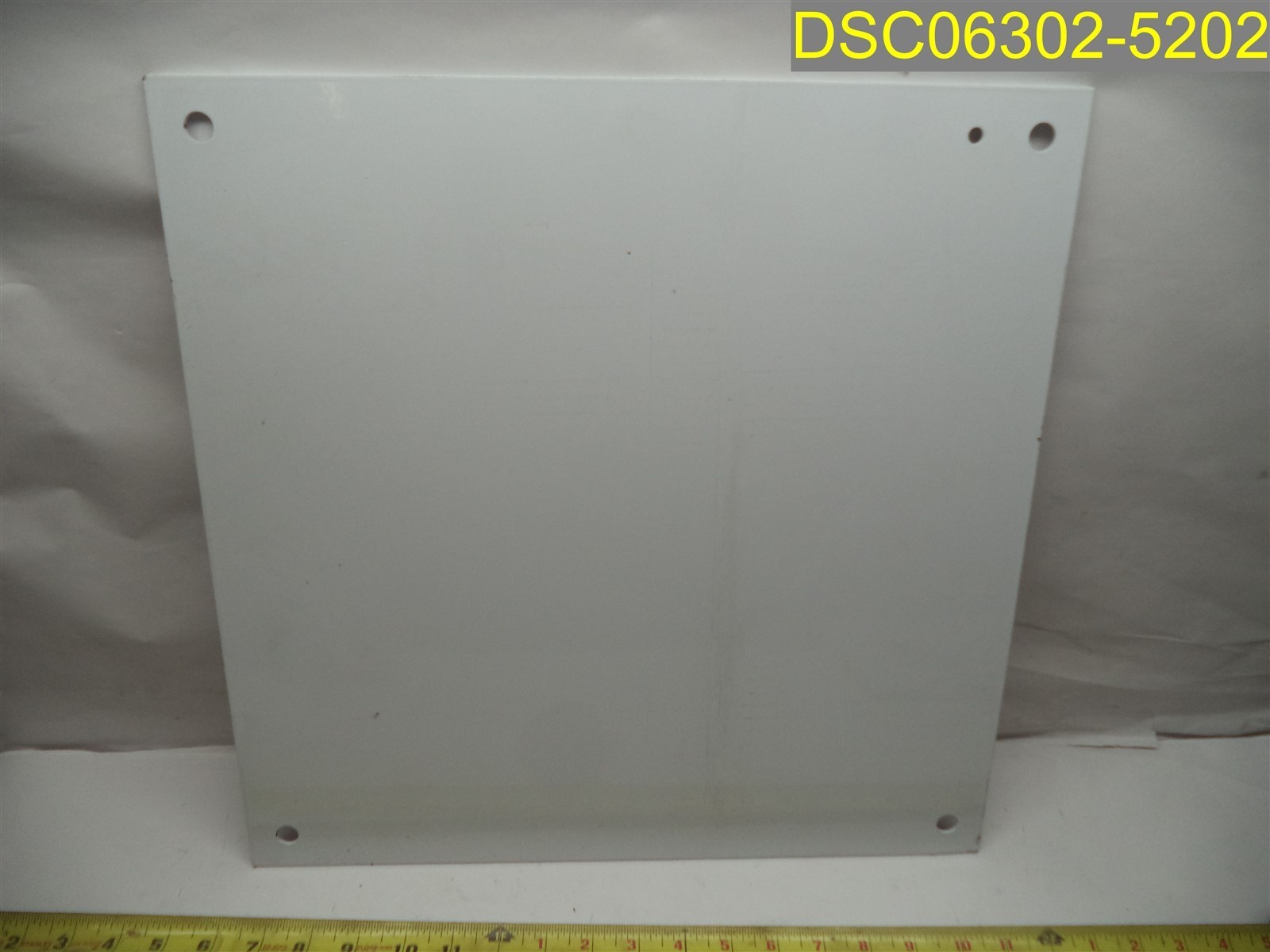 17″ x 17″ x 0.11″ Thick Steel Plate Painted White
