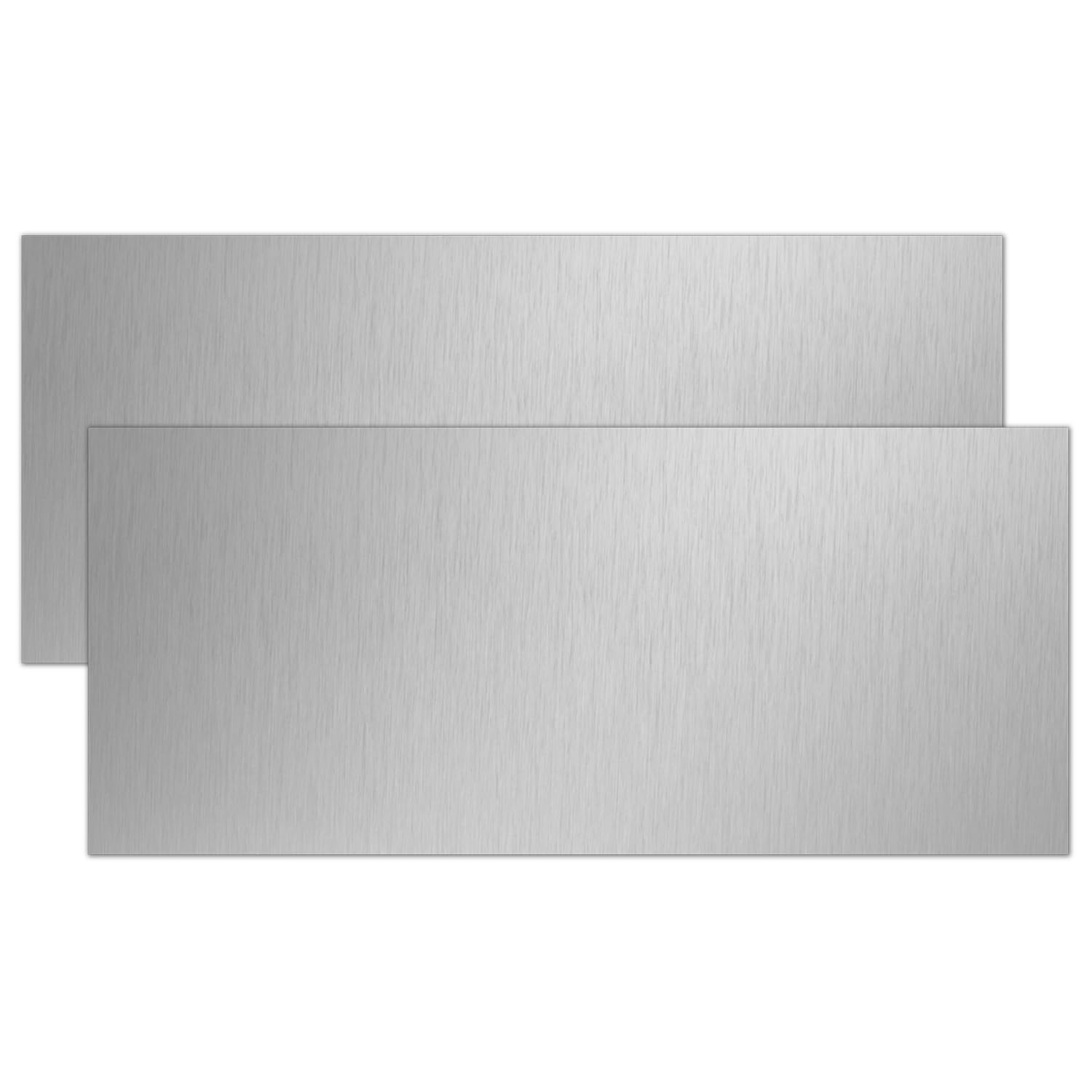 2 Pack Corrosion-Resistant 0.5mm Stainless Steel Plates for Crafts & Repairs