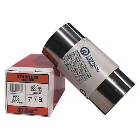 Precision Brand 22340 Shim Stock, Roll, Cold 302 Ss, 0.0120 In