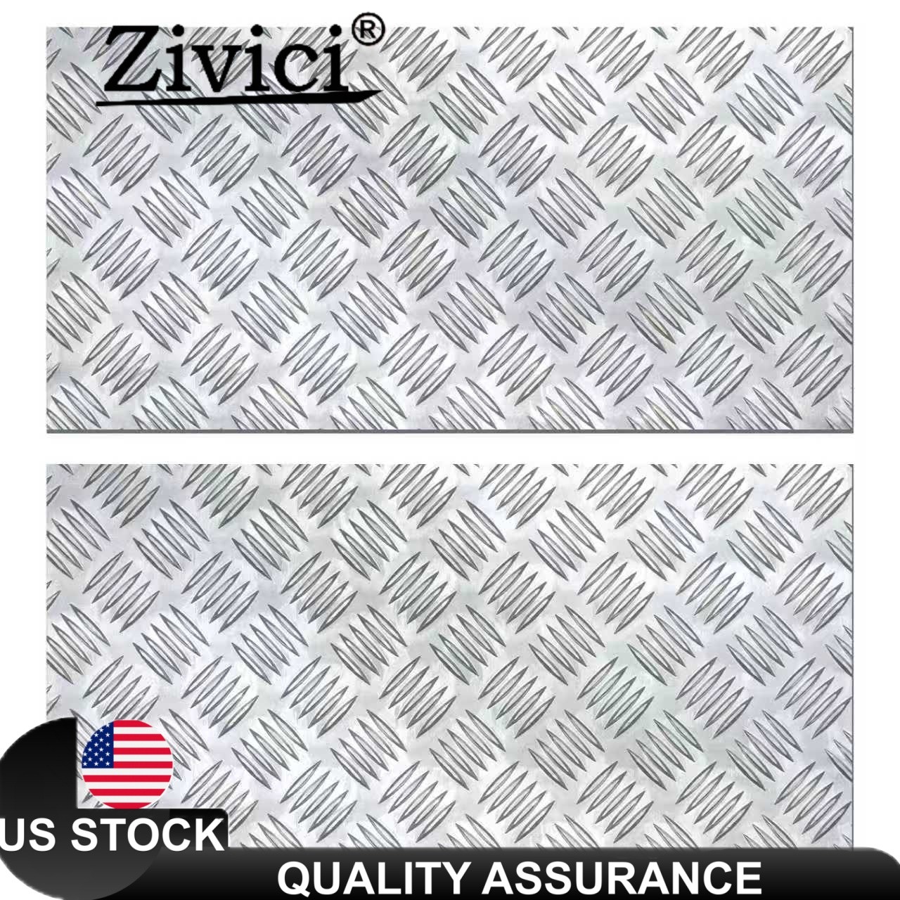 2 Pack Aluminum Checker Plate 254mm×508mm For Trailer & Garage Use