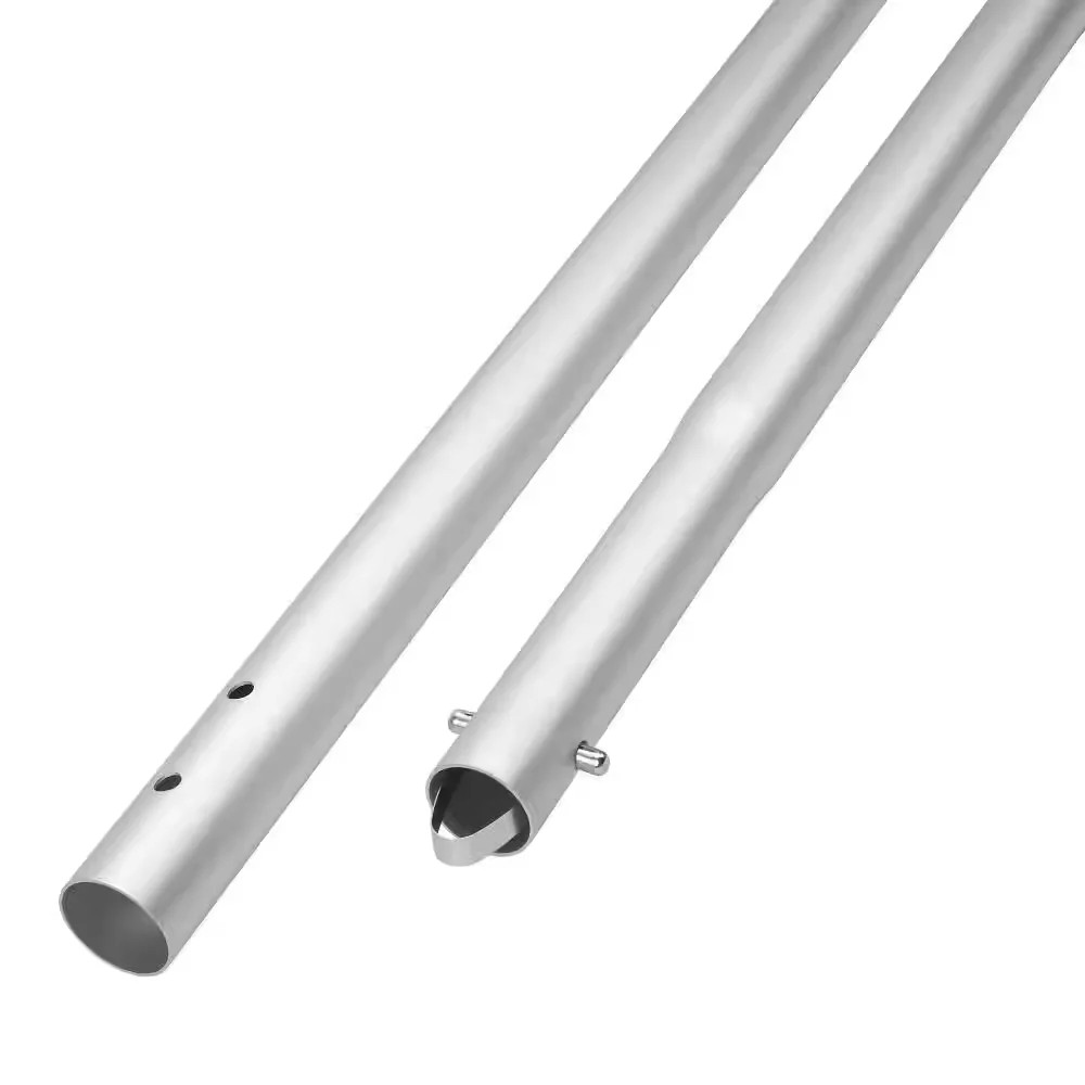 6 ft x 1-3/4 in Aluminum Swaged Button Handle for Concrete Tools 57548