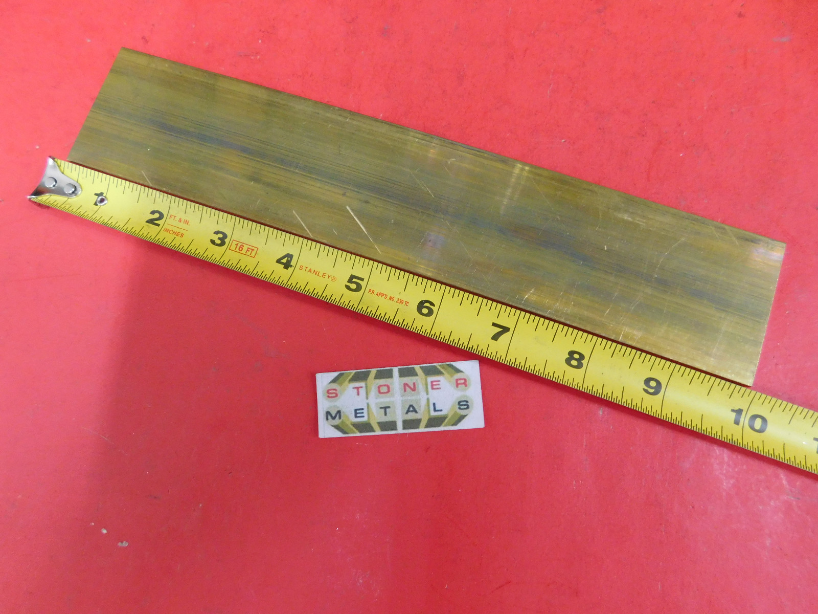 1/8″ x 2″ C360 BRASS FLAT BAR 10″ long Solid Plate Mill Stock H02 .125″x 2.00