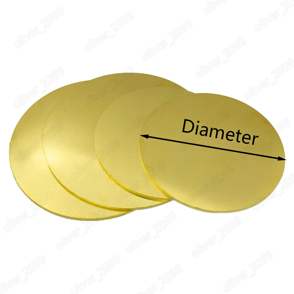 Brass Metal Sheet Round Brass Sheet Solid Brass Disc Yellow Metal Select Size