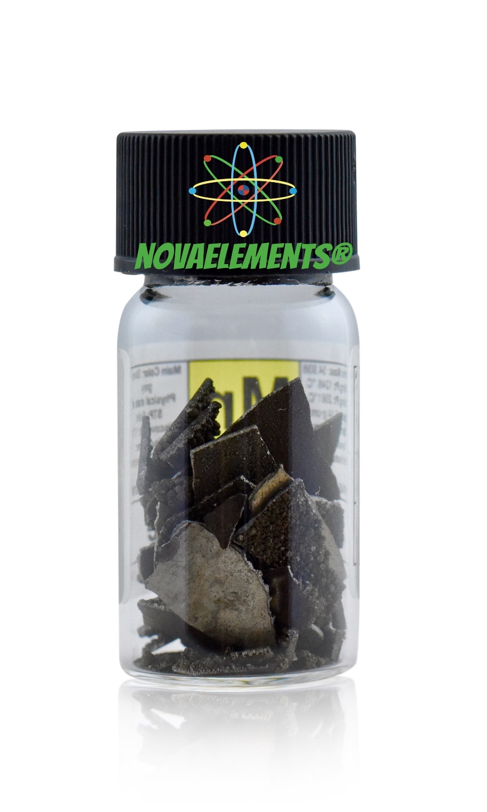 10 grams 99,9% Manganese metal element 25 Mn flakes in labeled glass vial