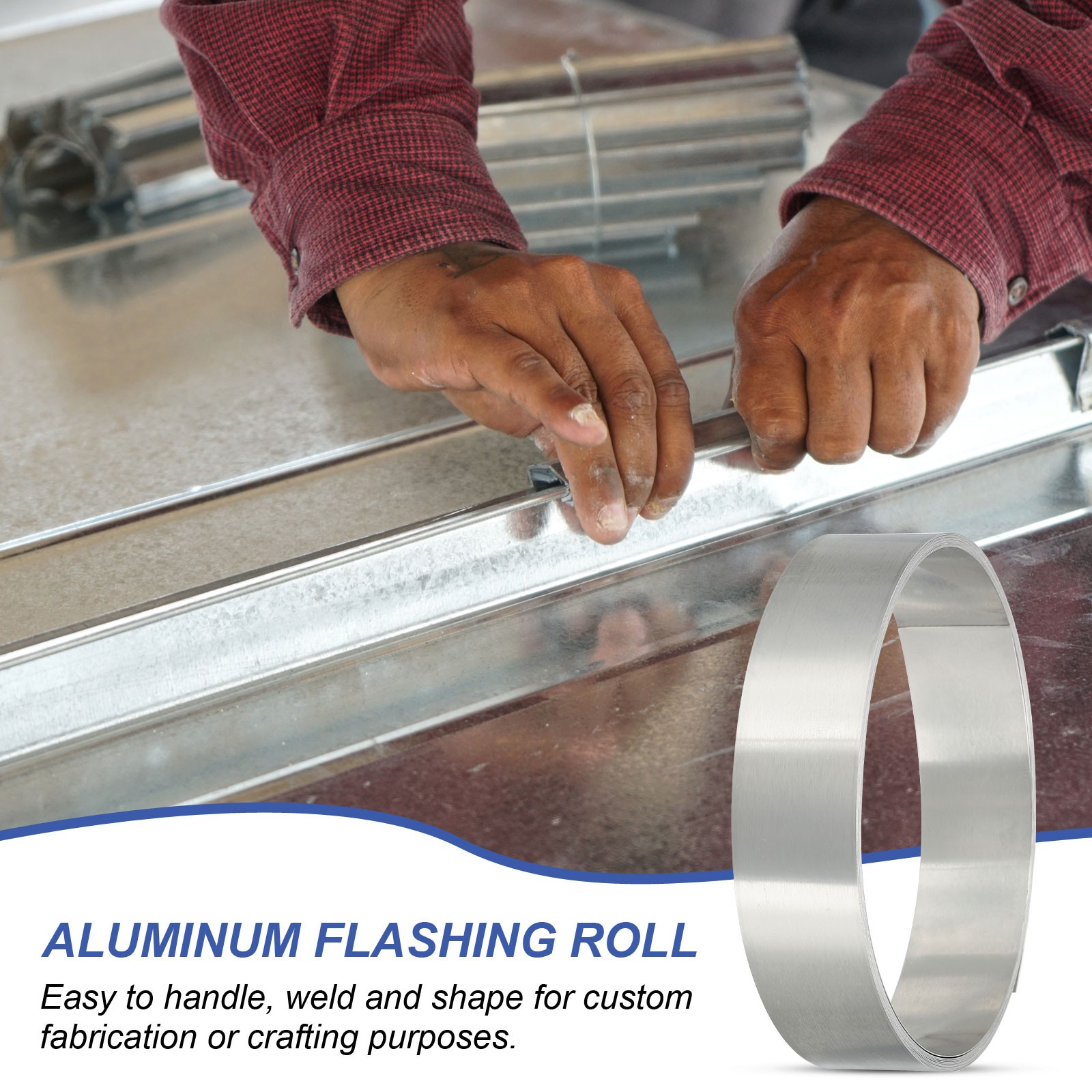 Aluminum Flashing Roll 3000mm x 20mm x 0.1mm 1060 Aluminum Metal Roll