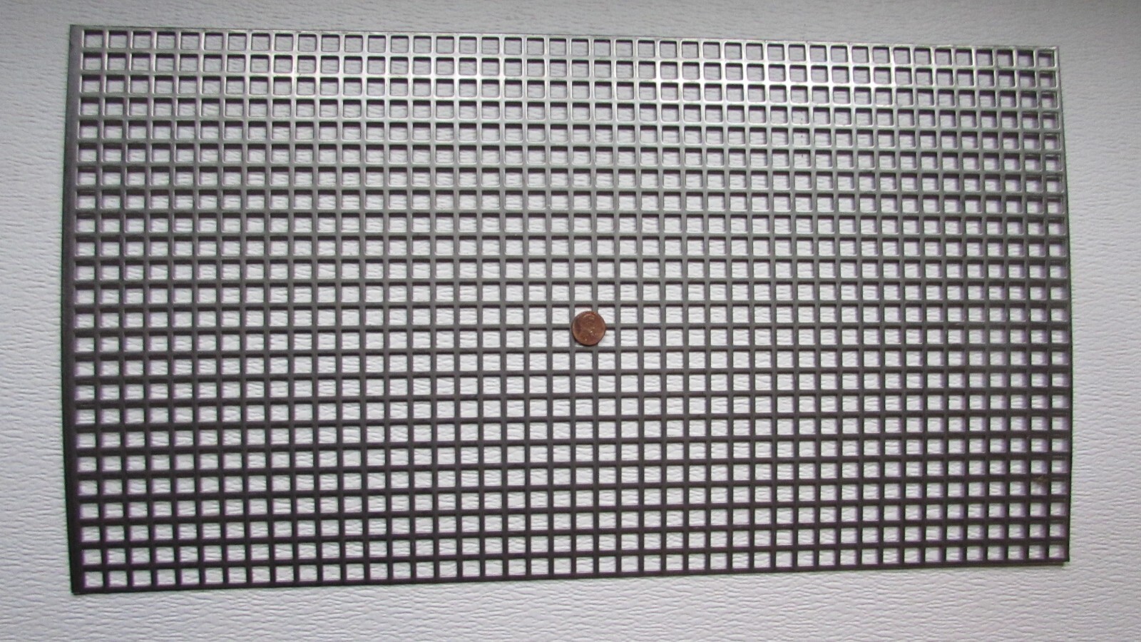 3/8″ SQUARE HOLE PERFORATED CARBON STEEL METAL 16 GA.- —-12″ X 24″