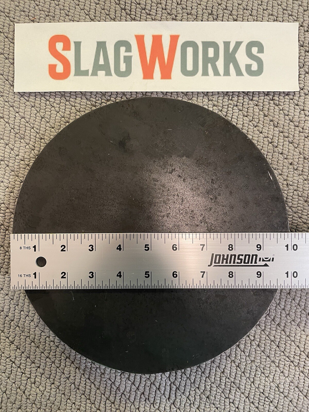 10 inch disc 3/8 inch thick steel plate 3/8”x10” disc A36 Hot Roll .375 Thick