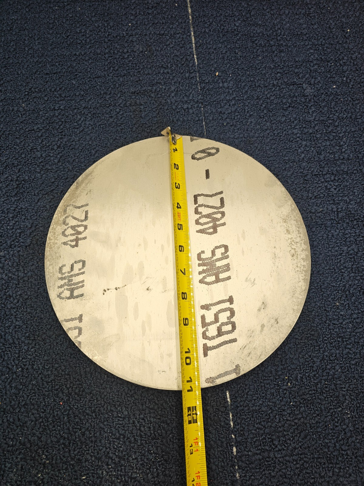 T651 AMS 4027 Heavy Duty Aluminum Plate, Circle/Round Cut 11-1/4″ OD
