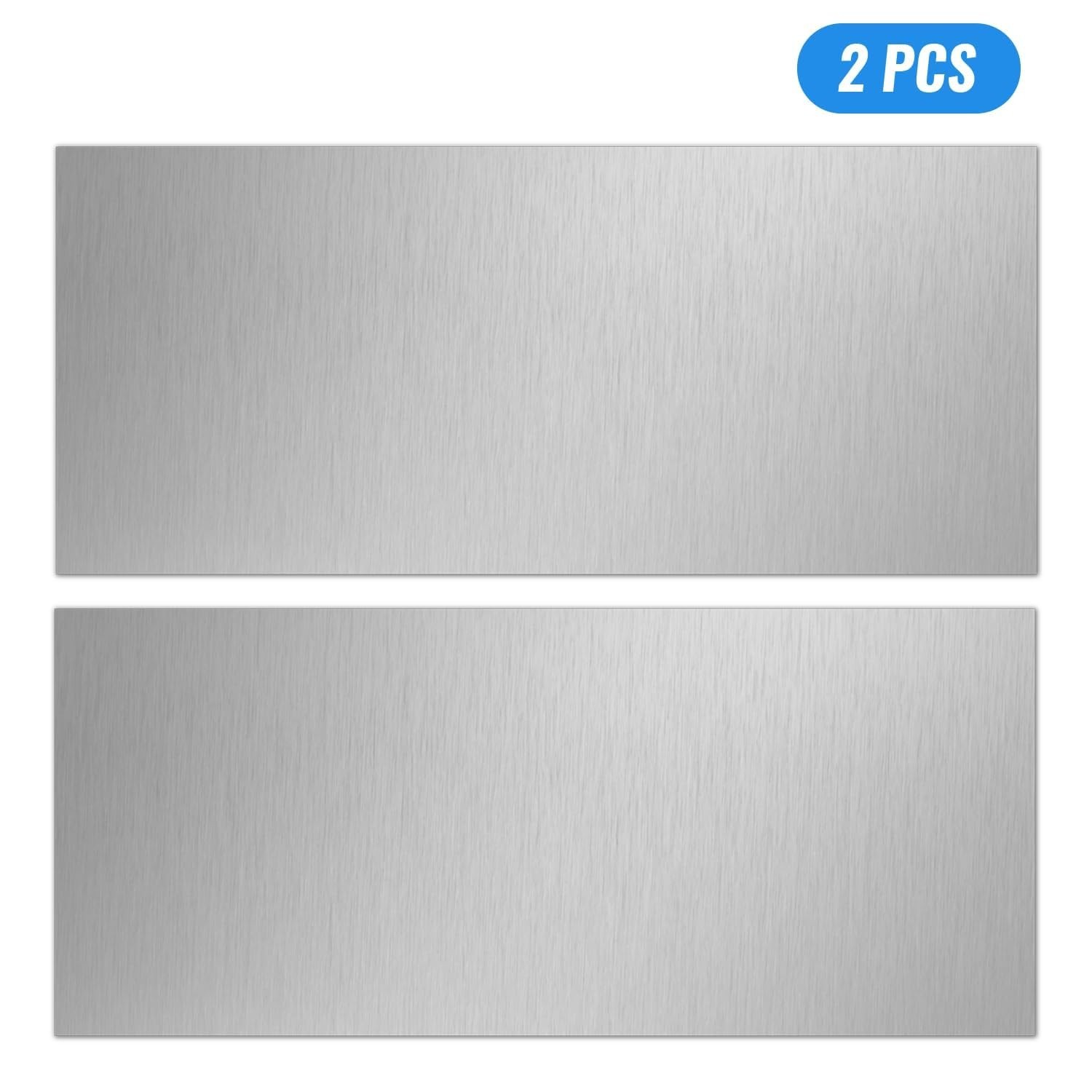 2 Pack Corrosion-Resistant 0.5mm Stainless Steel Plates for Crafts & Repairs