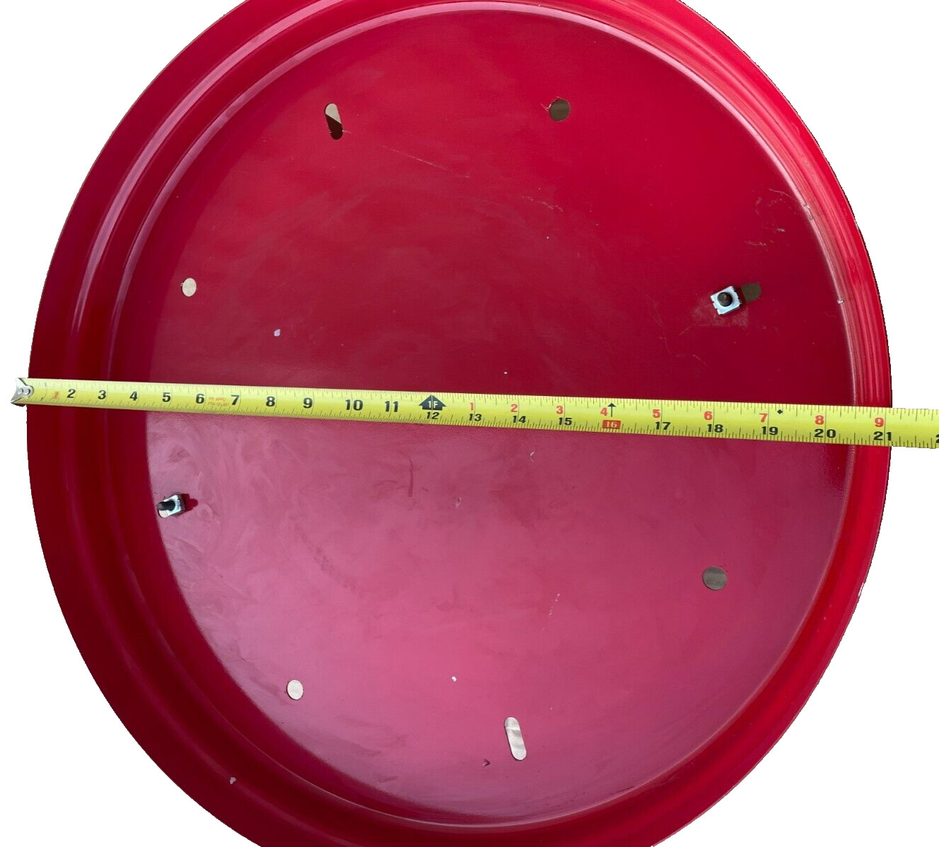 Unbranded Steel Round Cylinder Holder Base Red
