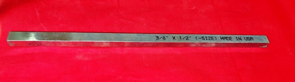 UNBRANDED BARRED KEY STOCK WIDTH: 1/2″ HEIGHT: 3/8″ LENGTH: 12″ STEEL