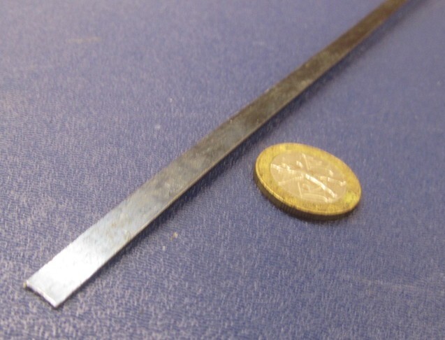 1095 Hard Blue Tempered Spring Steel Shim .008″ Thick x .250″ Wide x 300″ Long