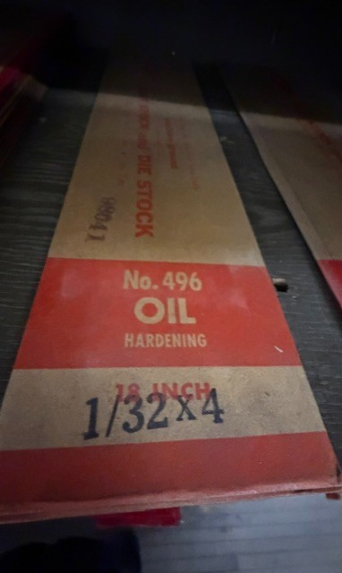 Starrett 1/32 x 4 x 18″ No. 496 Oil Hardening Ground Flat Stock – Rust – Old
