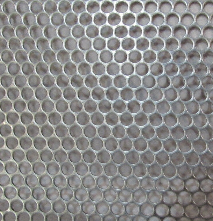 ==5/32″ ROUND HOLES–20 GAUGE 304 STAINLESS PERFORATED SHEET—7″ x 13″==