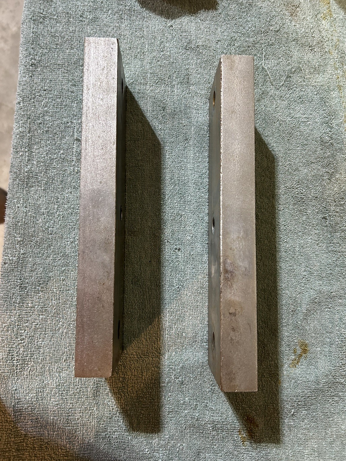 (LOT OF 2) 1-1/4” x 3″ x 10-3/4” Stainless Steel Scrap Flat Bar, ~ 20 lbs