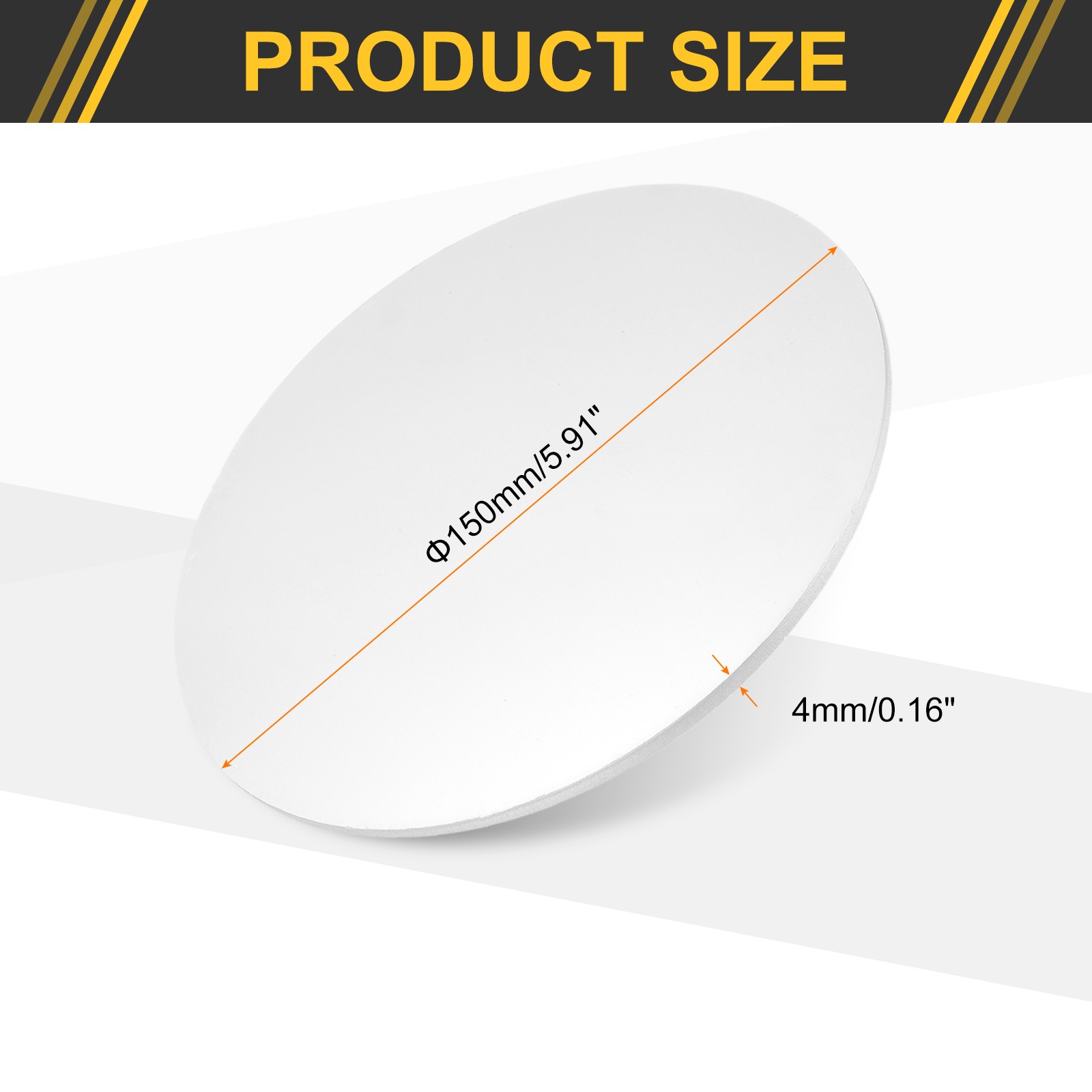 Aluminum Disc 6″(150mm) Dia 0.16″(4mm) Thick Round 5052 Aluminum Sheets